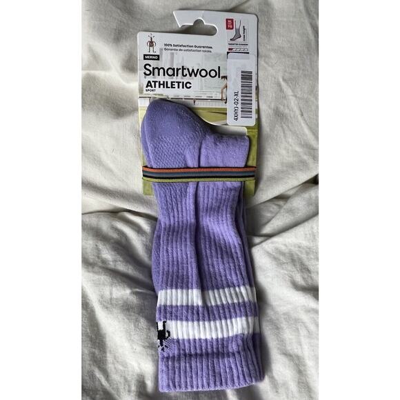 SmartWool Athletic Stripe Targeted Cushion Socks - Merino Wool, Crew Size XL - Picture 1 of 6